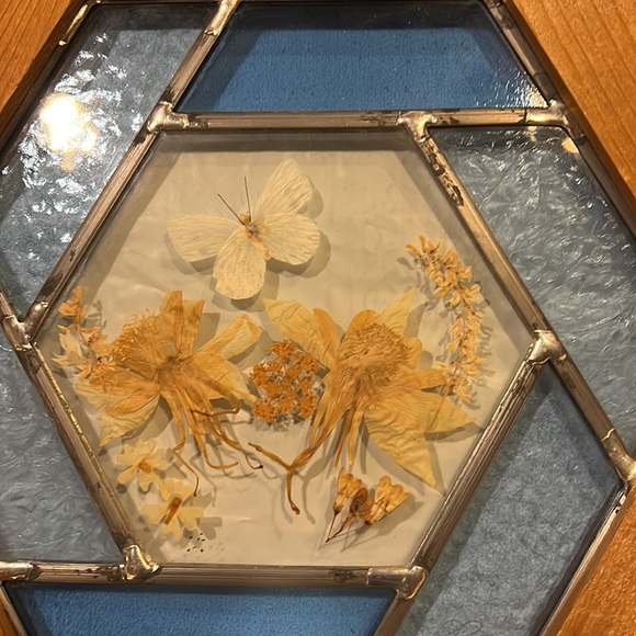 Tiffany Style Wood Framed Stained Glass - Picture 3 of 8